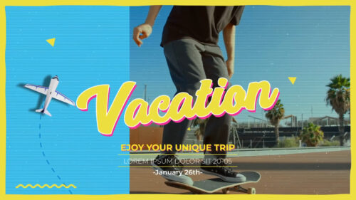 时尚旅游纪录片视频制作 (模板) Fashion Travel Partner Vaccation Memories Video Production (Template)