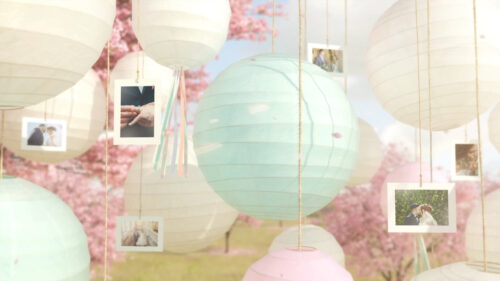 浪漫唯美灯笼婚礼相片展示视频制作 (模板) Lantern Romantic Wedding Photos Display Video Production (Template)