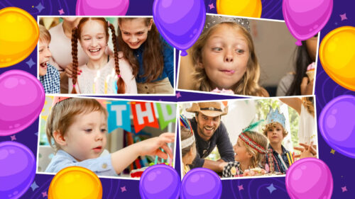 紫色生日派对邀请视频制作 (模板) Purple Happy Birthday Celebration Invitation Video Production (Template)