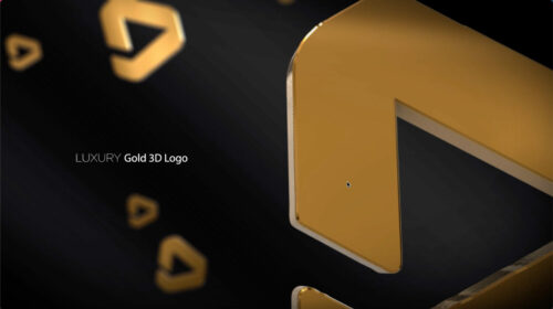 3D金色片头视频制作 (模板) 3D Gold Opener Video Production (Template)