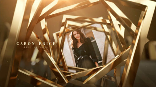 金色相框大气企业视频制作 (模板) Gold Frame Corporate Award Video Production (Template)