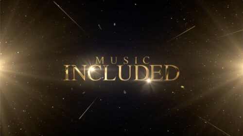 黄金颁奖典礼开场片段大字视频制作 (模板) Golden Award Opening Ceremony Titles Video Production (Template)