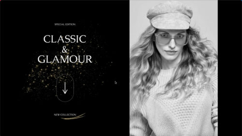 黑白时尚模特开场视频制作 (模板) Black & White Fashion Model Opener Video Production (Template)