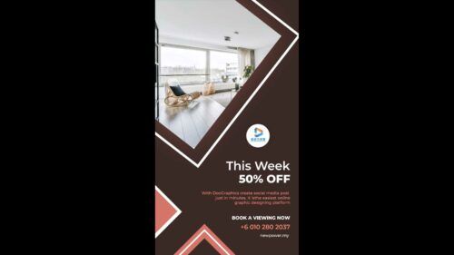 房地产商业宣传图文展示视频制作 (模板) Real Estate Corporate Display Video Production (Template)5