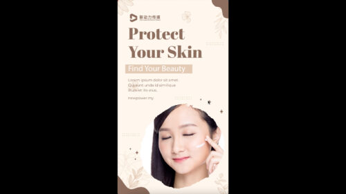美容护肤社交媒体视频制作 (模板) Beauty Skin Care Social Media Video Production (Template)